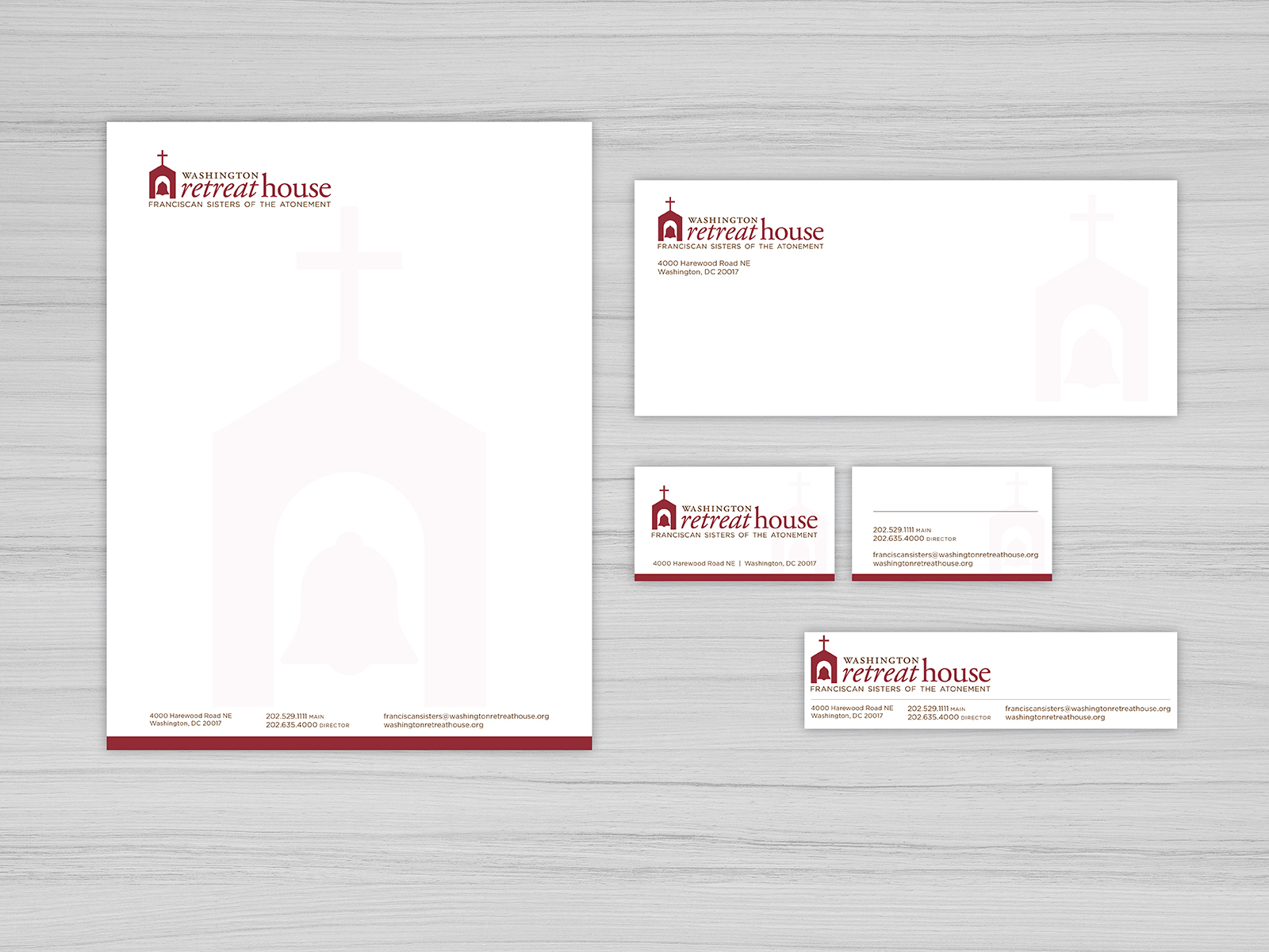 Washington Retreat House logo and stationery